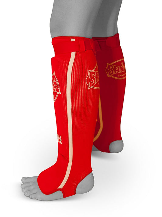 Sandee Red & White paratibie "Slip-on" da competizione