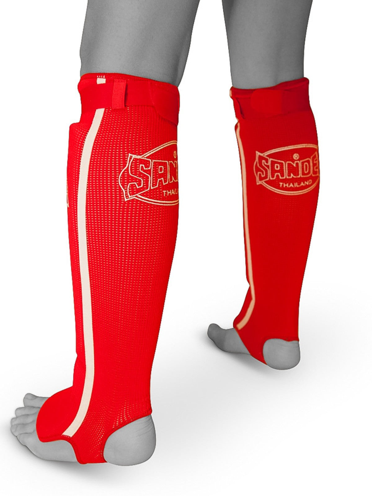 Sandee Red & White paratibie "Slip-on" da competizione