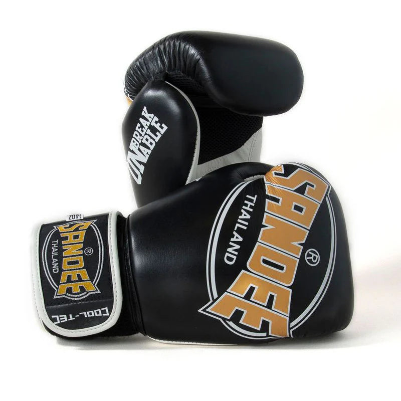 Guantoni Cool-Tec Black/Gold- Velcro – Vera Pelle