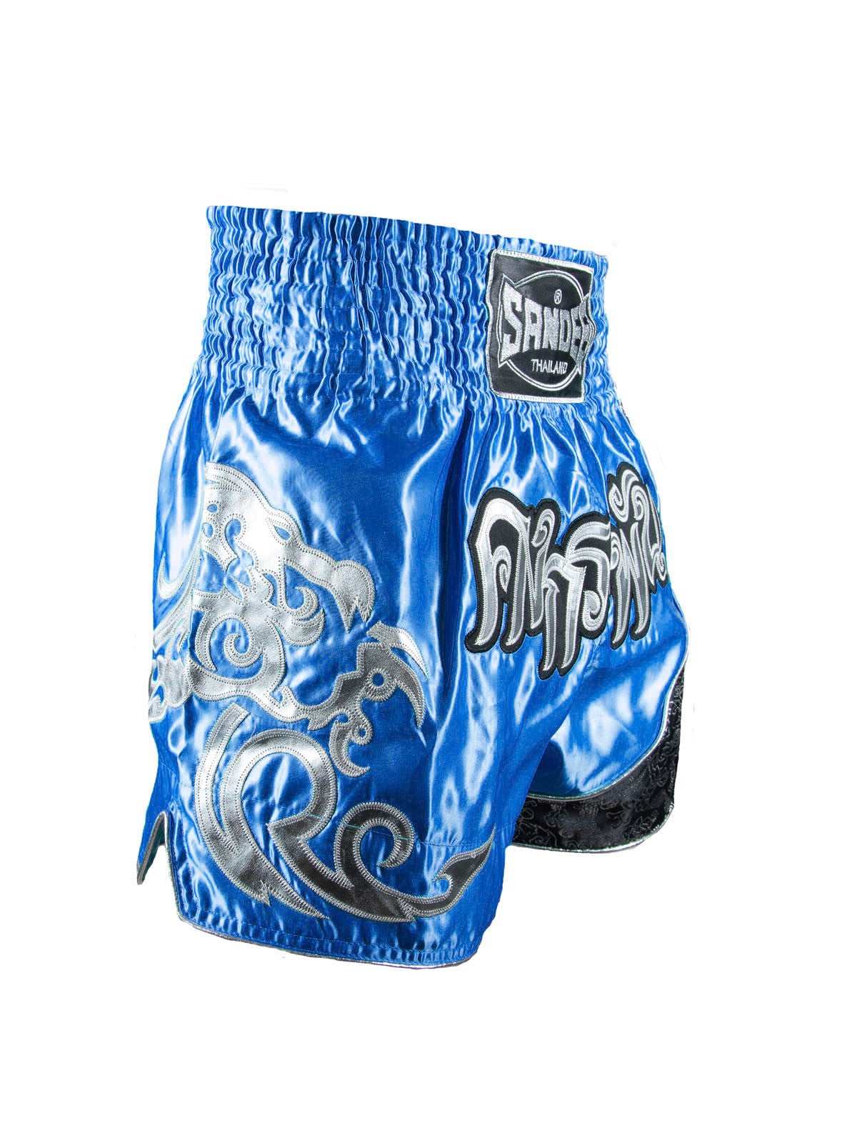 Sandee Unbreakable Royal Blue/Silver/Navy Thai Shorts