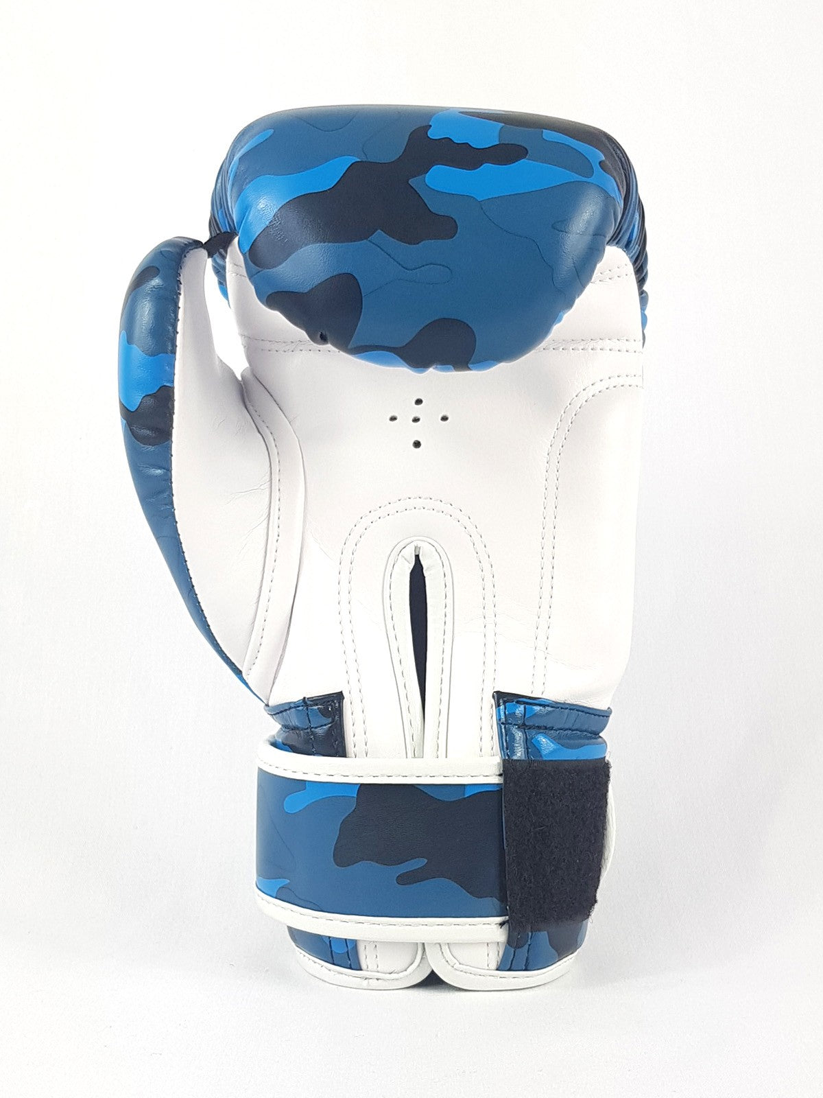 Sandee Authentic Velcro Camo Blu & Bianco Synthetic Leather Boxing Glove
